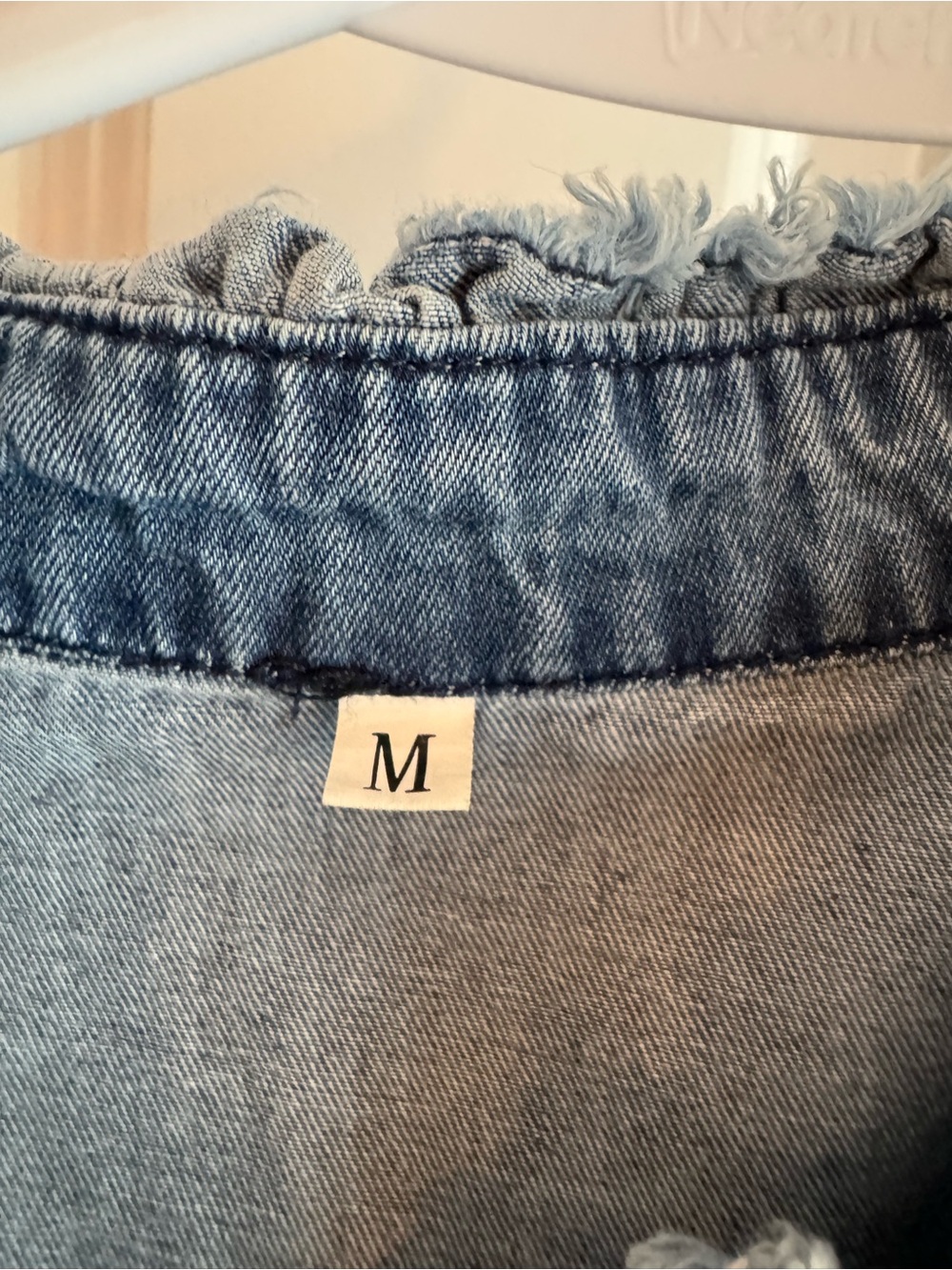 Amazon Denim Ruffle-Trim Tank Top - Blue - Picture 5 of 7